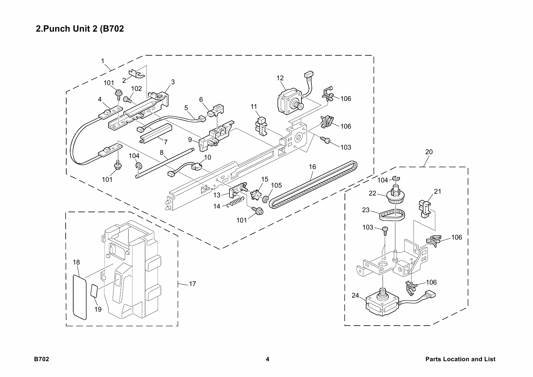 RICOH Options B702 PUNCH-UNIT-TYPE-3260 Parts Catalog PDF download-4